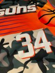 NBA 34 Barkley Phoenix Suns camo Maillot imprimé